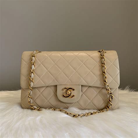 chanel small classic flap dimensions|chanel classic flap beige.